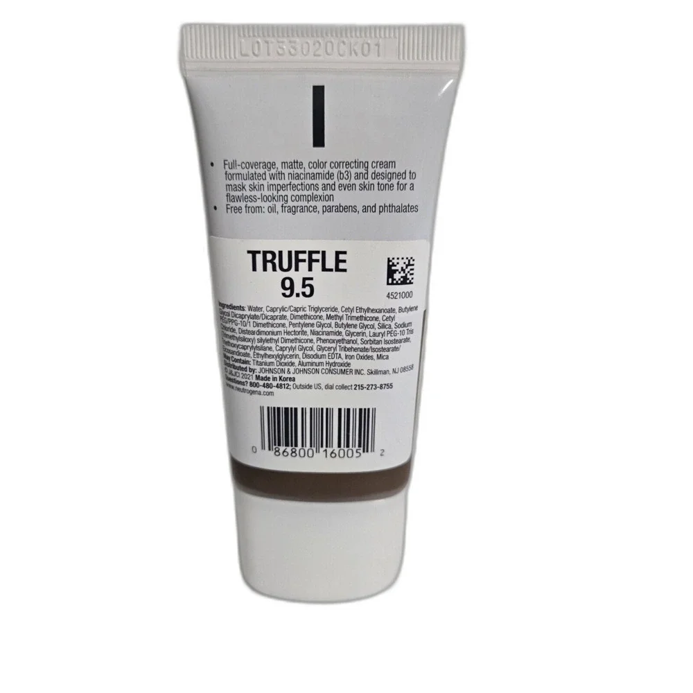 New Neutrogena Flawless Matte CC Cream Full Coverage Truffle 9.5 1 oz Makeup